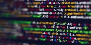 Code on the screen