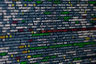Code on the screen